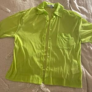 Neon green mesh shirt